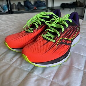 SAUCONY GUIDE 14 Neon Running Sneakers Men's SIZE 10 Lace Up Orange S20654-66